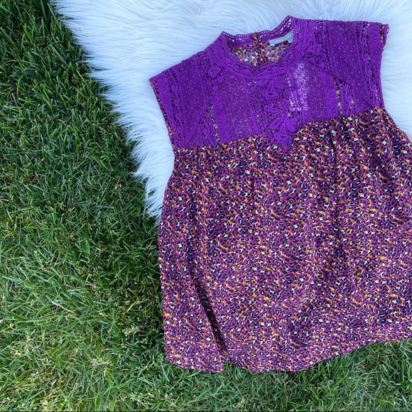 Anthropologie Daniel Rainn purple tank shell blouse XS NWT - Picture 1 of 6
